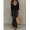 Women's Chic Satin Maxi Dress 2 Pieces Sets Sexy Straps Sleeveless Long Sleeve Top Evening Dresses Elegant New Party Street Gown